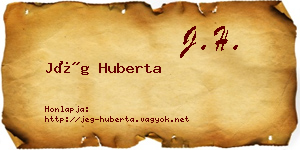 Jég Huberta névjegykártya